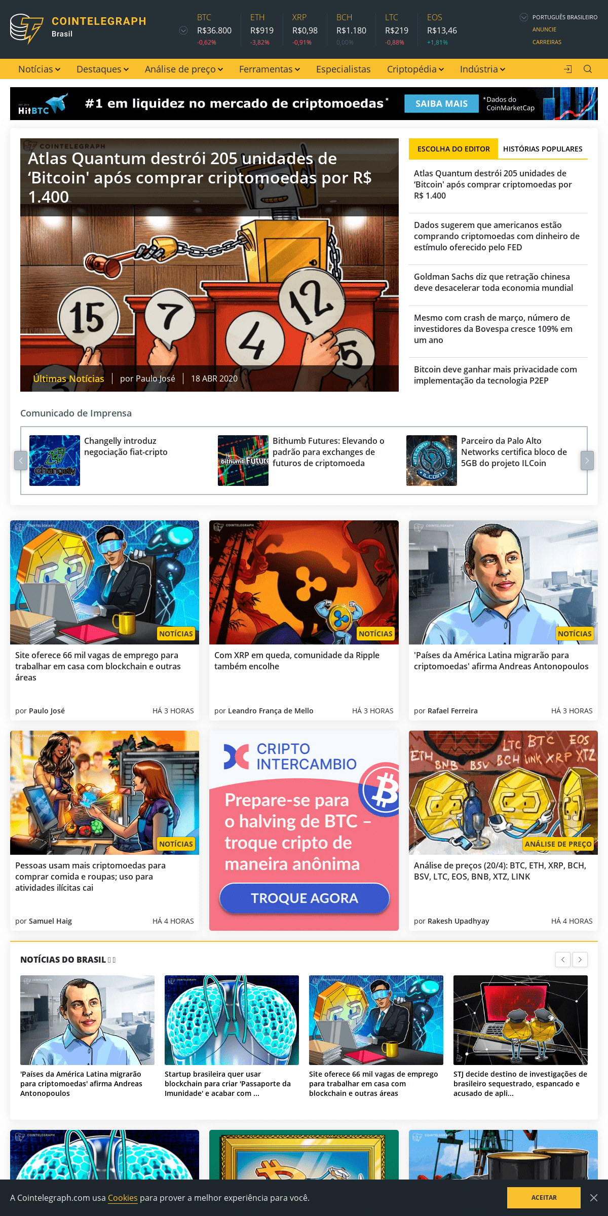 A complete backup of cointelegraph.com.br