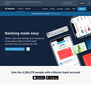 A complete backup of monzo.com