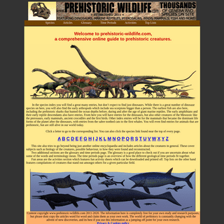 A complete backup of prehistoric-wildlife.com