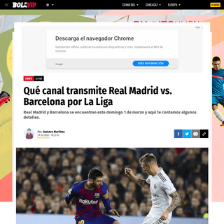 A complete backup of bolavip.com/europa/Que-canal-transmite--Real-Madrid-vs.-Barcelona-por-La-Liga-F22-20200229-0088.html