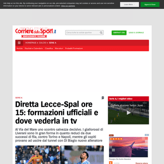 A complete backup of www.corrieredellosport.it/news/calcio/serie-a/2020/02/15-66762342/diretta_lecce-spal_ore_15_probabili_forma