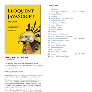 A complete backup of eloquentjavascript.net