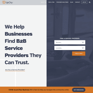 UpCity - Connecting Businesses with B2B Service Providers They Can Trust