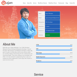 Rajan Maharjan Web Developer & Wordpress Theme Developer in Nepal