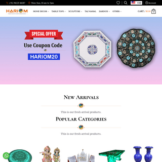 A complete backup of hariomhandicraft.com
