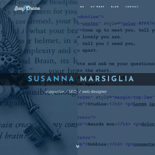 Susanna Marsiglia - SEO specialist content manager, web designer