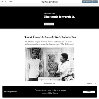 A complete backup of www.nytimes.com/2020/02/19/arts/janet-dubois-dead.html
