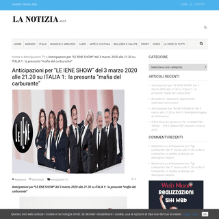 A complete backup of www.la-notizia.net/2020/03/03/anticipazioni-per-le-iene-show-del-3-marzo-2020-alle-21-20-su-italia-1-la-pre