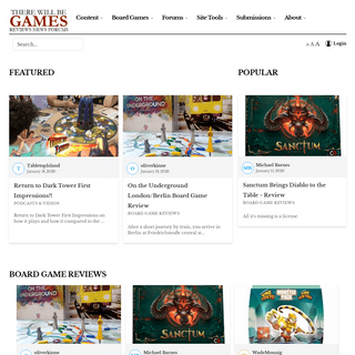 There Will Be Games - Board Game Reviews, News, Articles & Forums There Will Be Games