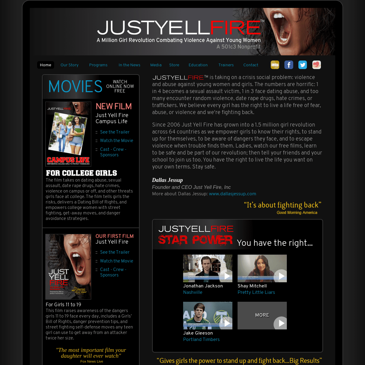 A complete backup of justyellfire.com