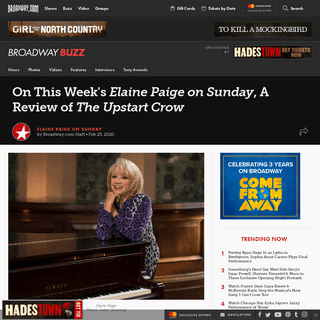 A complete backup of www.broadway.com/buzz/198527/on-this-weeks-elaine-paige-on-sunday-a-review-of-the-upstart-crow/