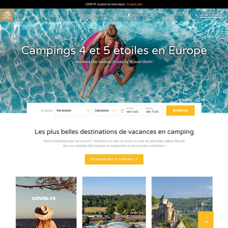 Sandaya, Campings 4 et 5 Ã©toiles en Europe