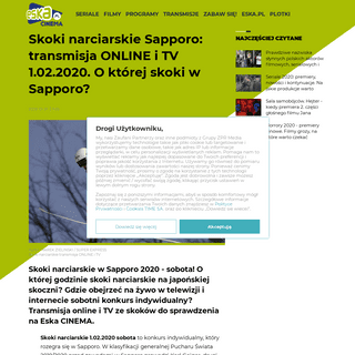 A complete backup of www.eska.pl/cinema/news/skoki-narciarskie-dzisiaj-na-zywo-transmisja-online-tvp-1-02-2020-godzina-sapporo-a