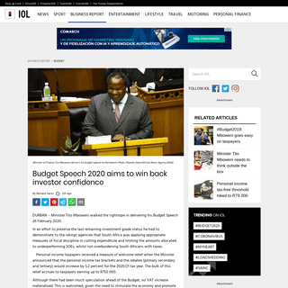 A complete backup of www.iol.co.za/business-report/budget/budget-speech-2020-aims-to-win-back-investor-confidence-43535109