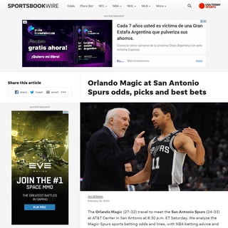 A complete backup of sportsbookwire.usatoday.com/2020/02/29/orlando-magic-at-san-antonio-spurs-odds-picks-and-best-bets/