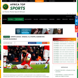 A complete backup of www.africatopsports.com/2020/02/28/europa-league-arsenal-a-la-trappe-aubameyang-tres-mal/