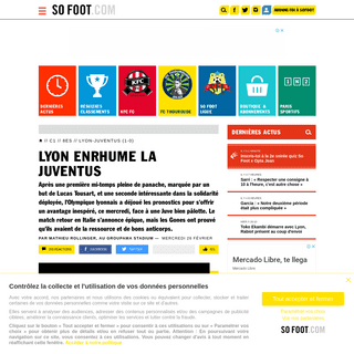 Lyon enrhume la Juventus - C1 - 8es - Lyon-Juventus (1-0) - SOFOOT.com