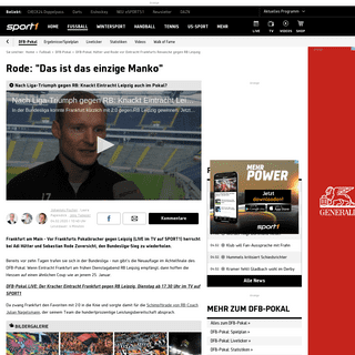 A complete backup of www.sport1.de/fussball/dfb-pokal/2020/02/dfb-pokal-huetter-und-rode-vor-eintracht-frankfurts-revanche-gegen
