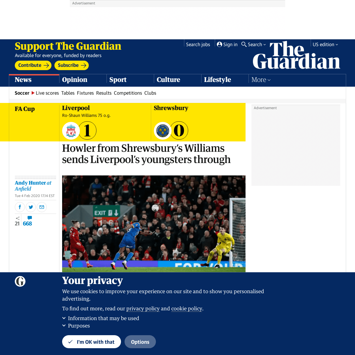 A complete backup of www.theguardian.com/football/2020/feb/04/liverpool-shrewsbury-fa-cup-match-report