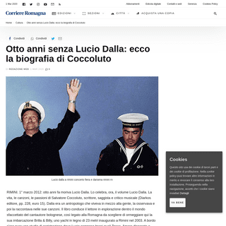 Otto anni senza Lucio Dalla- ecco la biografia di Coccoluto - CorriereRomagna.it