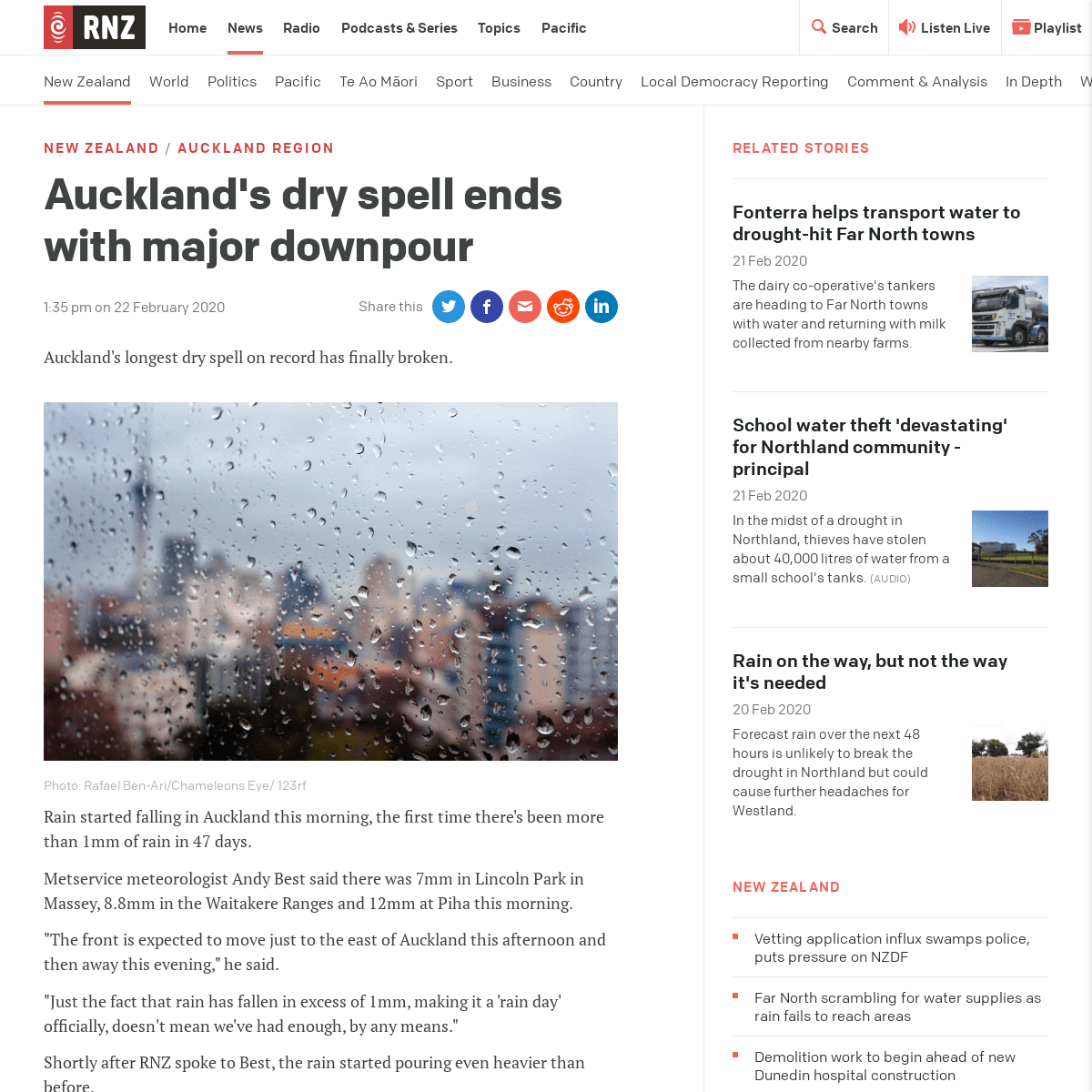 A complete backup of www.rnz.co.nz/news/national/410114/auckland-s-dry-spell-ends-with-major-downpour