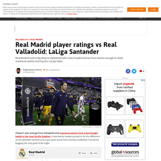 Real Madrid player ratings vs Real Valladolid- LaLiga Santander - AS.com
