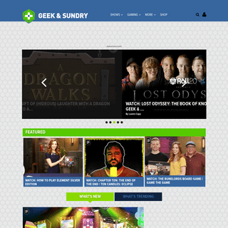 Geek and Sundry - Your Daily Dose of Geekiness & etc.