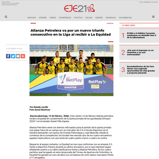 Alianza Petrolera va por un nuevo triunfo consecutivo en la Liga al recibir a La Equidad - Eje21