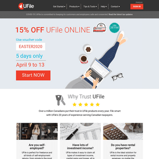 UFile - Tax Software for Canadians. Get the best tax refund.