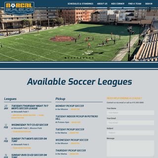 Norcal Athletics - Soccer Leagues in San Francisco & East Bay