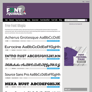 A complete backup of fontsquirrel.com