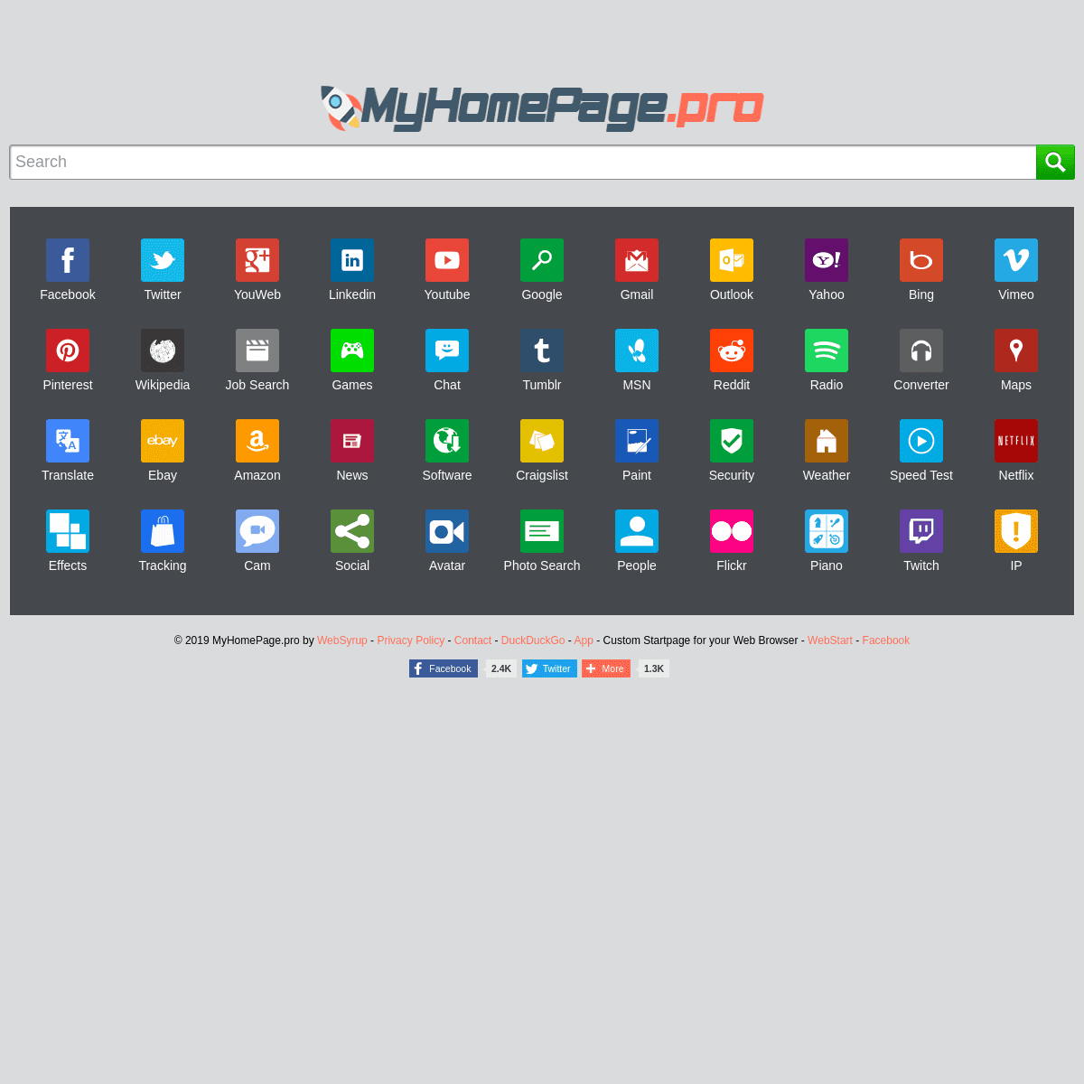 A complete backup of myhomepage.pro