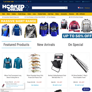Fishing Tackle, Rods & Reels - Australian Owned - Hooked Online
