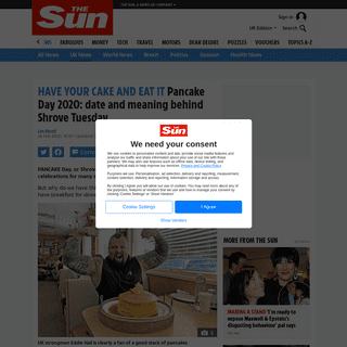 A complete backup of www.thesun.co.uk/news/10946413/pancake-day-2020-shrove-tuesday/