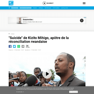 -Suicide- de Kizito Mihigo, apÃ´tre de la rÃ©conciliation rwandaise