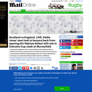 A complete backup of www.dailymail.co.uk/sport/rugbyunion/article-7981023/Scotland-vs-England-Six-Nations-2020-Live-score-update