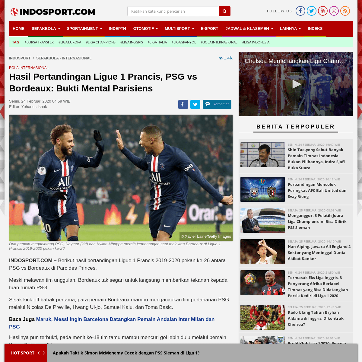 A complete backup of www.indosport.com/sepakbola/20200224/hasil-pertandingan-ligue-1-psg-vs-bordeaux-bukti-mental-parisiens