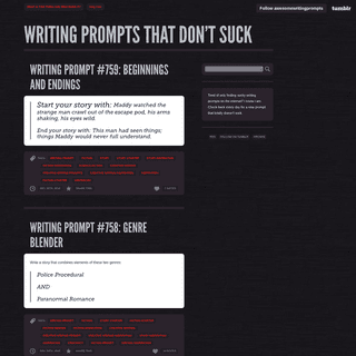 Writing Prompts That Don't Suck