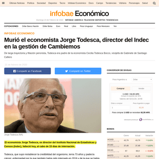 A complete backup of www.infobae.com/economia/2020/02/21/murio-el-economista-jorge-todesca-ex-director-del-indec-en-la-gestion-d