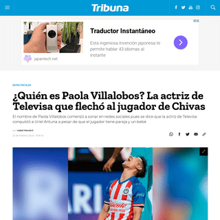 A complete backup of www.tribuna.com.mx/espectaculos/Quien-es-Paola-Villalobos-La-actriz-de-Televisa-que-flecho-al-jugador-de-Ch