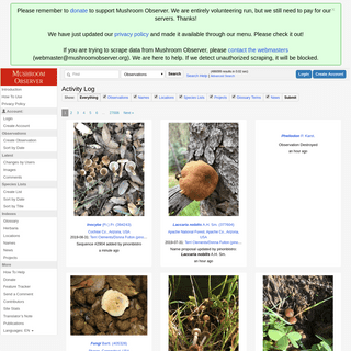 A complete backup of mushroomobserver.org