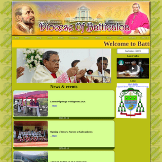 Diocese of Batticaloa Official Website, Batticaloa Sri Lanka 2012