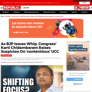 A complete backup of www.republicworld.com/india-news/general-news/congs-karti-chidambaram-raises-suspicion-on-contentious-ucc.h