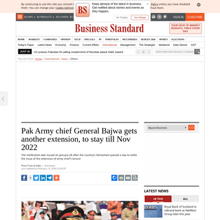 A complete backup of www.business-standard.com/article/pti-stories/pakistan-army-chief-gen-bajwa-to-stay-till-nov-2022-govt-noti