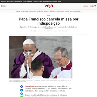 A complete backup of veja.abril.com.br/mundo/papa-francisco-cancela-missa-por-indisposicao/