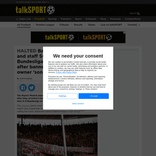 A complete backup of talksport.com/football/676523/bayern-munich-bundesliga-suspended-hoffenheim-fan-banner/