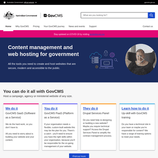 A complete backup of govcms.gov.au