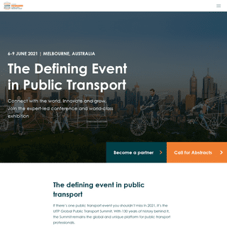 Global Public Transport Summit - Melbourne 6 - 9 June 2021