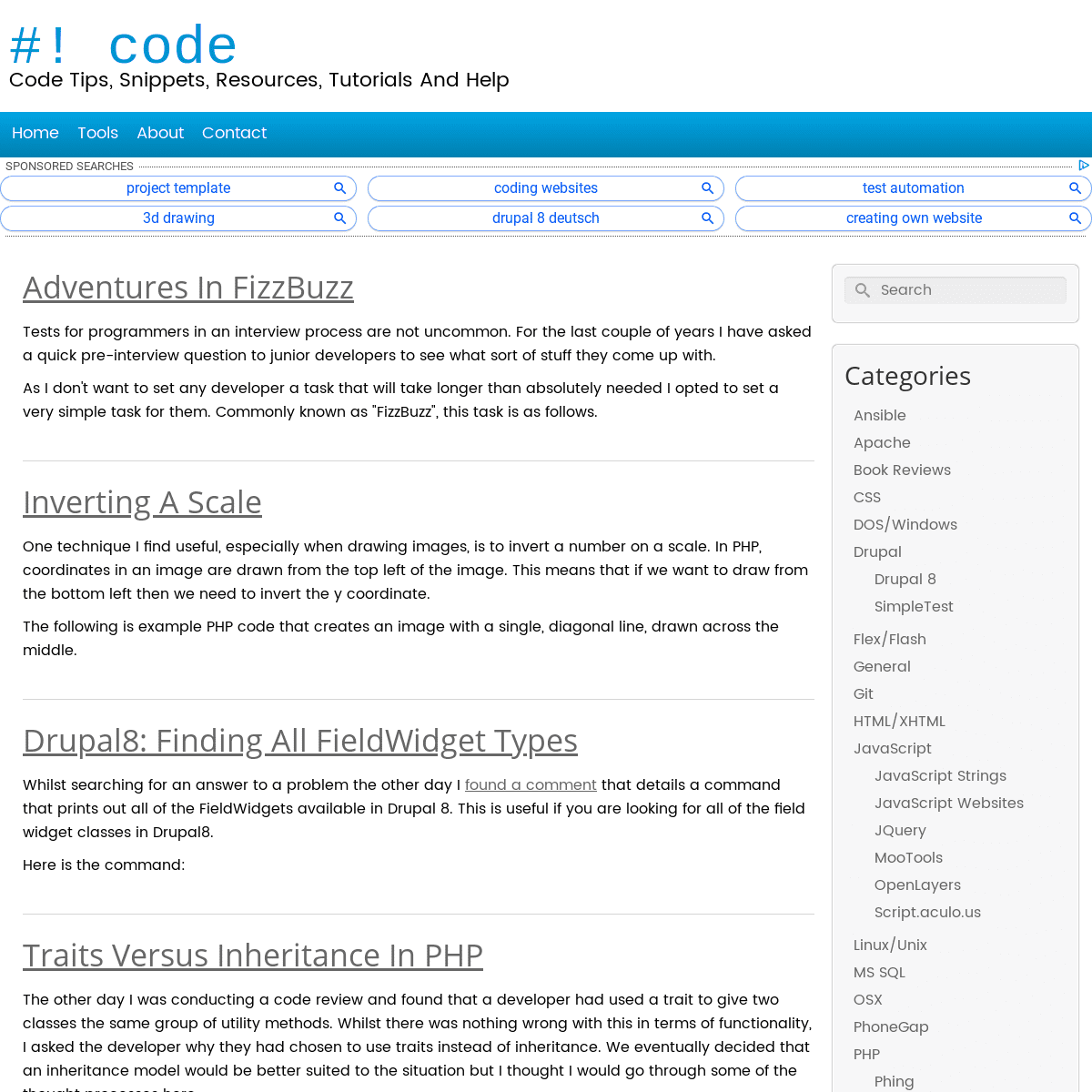 A complete backup of hashbangcode.com