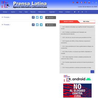 A complete backup of www.prensa-latina.cu/index.php?o=rn&id=341167&SEO=evoca-presidente-de-cuba-caracter-antiimperialista-de-fid